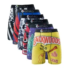 6-Pack Ethika Men's Boxer Briefs - Premium Comfort & Style | New with Tags