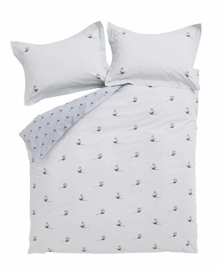 Sophie Allport Pheasant Double Duvet Cover Set Inc 2 Oxford Pillowcases