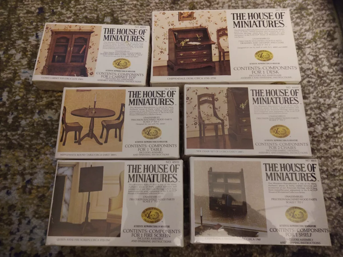 The House of Miniatures Lot of 6 Dollhouse Furniture Kits eBay