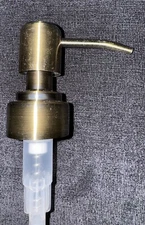 One NEW Soap Dispenser Pump/Lotion Bottle Cap (Brass Finish) 1 Inch
