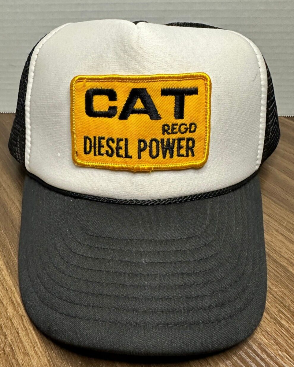 Vintage Nissun CAT Diesel Power Black Snapback Mesh Trucker Hat