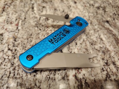 Matco Tools EVERYDAY CARRY FOLDING CLIP LIFTER & KNIFE W/ ALUMINUM HANDLE- BLUE