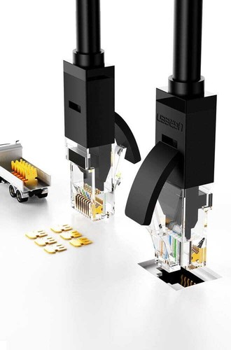 Ethernet Netzwerkkabel Patchcord RJ45 Cat 6 UTP 1000Mbps 1 m Ugreen Schwarz - Afbeelding 2 van 10