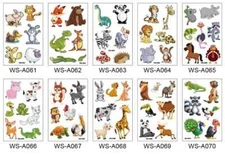 Kids/Children Temporary tattoos Zoo Animals theme Party bags/Stocking fillers