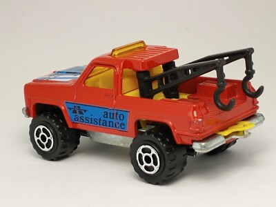 Vintage Majorette Depanneuse Red Chevy Squarebody C10 Two Hook Tow