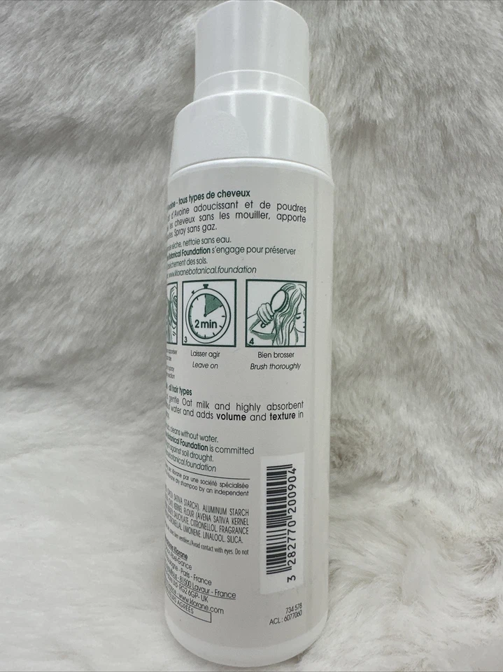 Champú seco Klorane con leche de avena (ultra suave) 50 g / 1,7 oz - Nuevo Foto 3 de 4