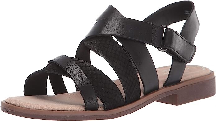 a 49856 - Clarks Women's Declan Mix Sandals - Black Combi - Women's