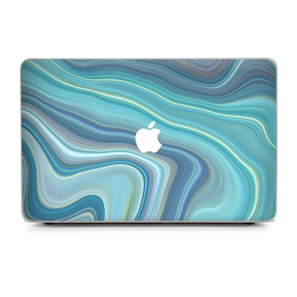 Skin Déco Itsaskin Pour MacBook Air 13" - Motif Géode Marbre Bleu/Teal/Marron - Neuf