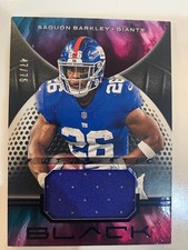 2019 NFL Black Football Saquon Barkley Futuristic Jersey /75 New York Giants