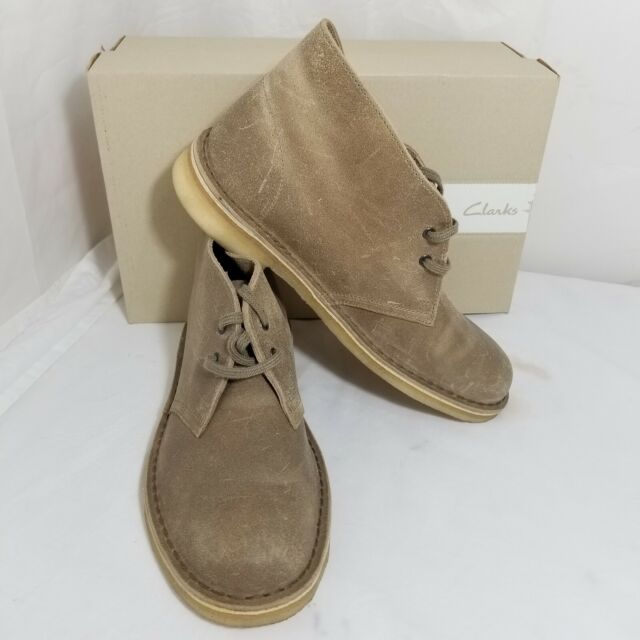 women's clarks desert boot taupe distressed