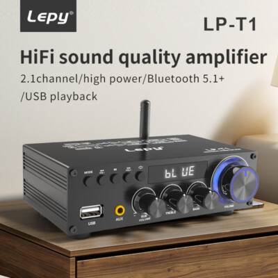 Lepy LP-T1 300W Mini HiFi BASS 2.1 Car Audio Amplifier For Mobile PC Car Auto