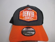 DENVER BRONCOS NEW ERA 3930 FLEX FIT "DRAFT" HAT MED/LRG NWT TEAM COLORS
