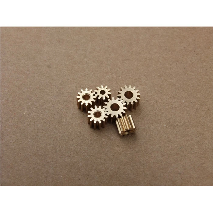 7~16 Zahn Kupfer Zahnrad Zahnräder Spielzeug Getriebe DIY-Model für Motorwelle - Bild 4 von 4