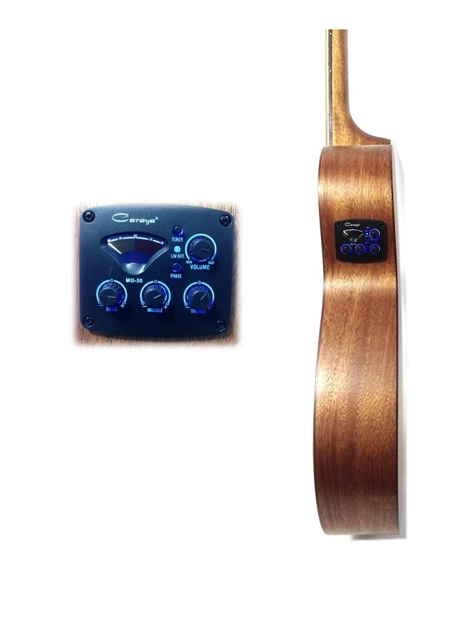 Left-Handed Caraya Safair 40CEQ All Mahogany Thin-body Acoustic Guitar +Free Bag - Image 3 of 4