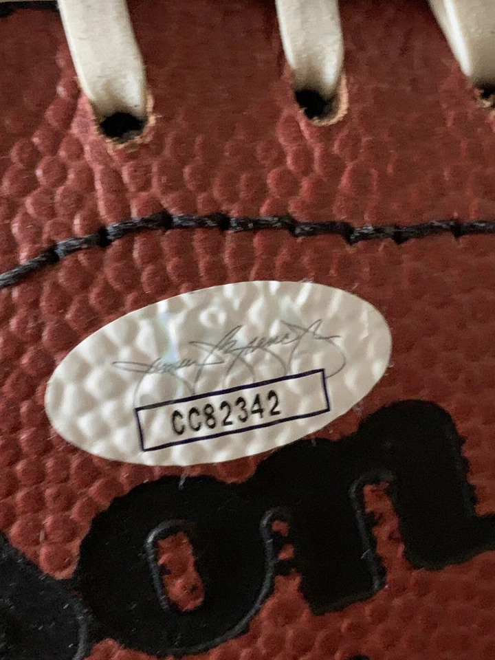 Warren Moon Autographed/Signed Football JSA Sticker Houston Oilers PLEASE READ - Image 3 of 4