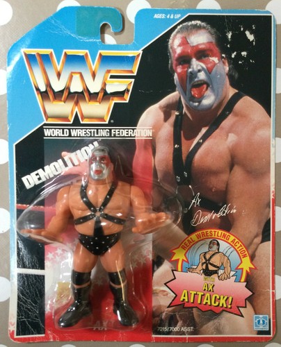 WWF Series 1 Demolition Ax wrestling figure MOC (H...