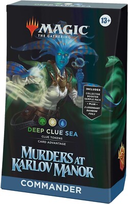mtg murders at karlov manor commander deck MTG MAGIC THE GATHERING MURDERS AT KARLOV MANOR DEEP CLUE SEA COMMANDER DECK