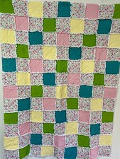 New Handmade Rag Quilt 100 Snuggle Soft Cotton Flannel - 44x60 Perfect Throw 