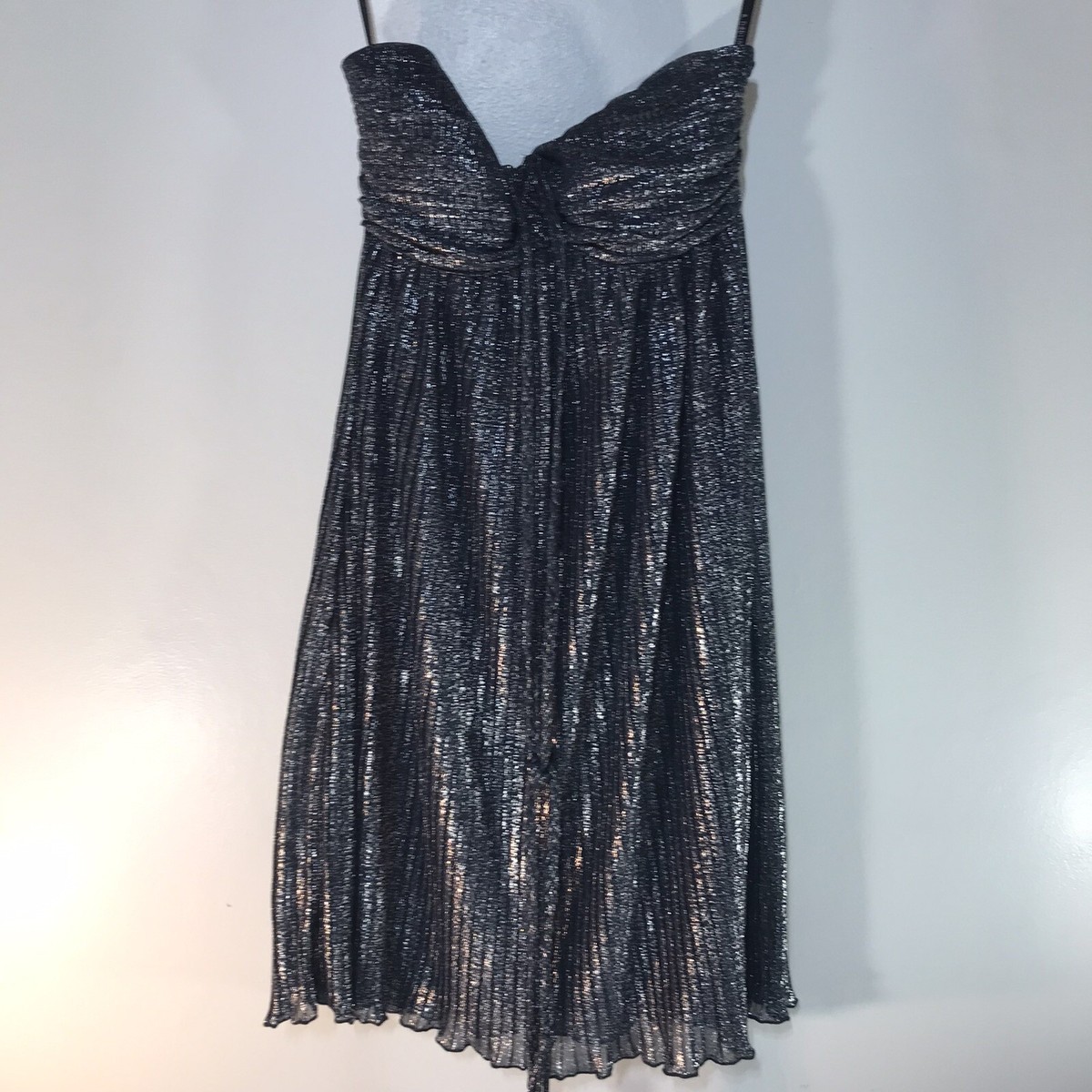 B. Darlin Silver Metallic Strapless Flowy Party Dress Womens Size 1/2 USA |  eBay