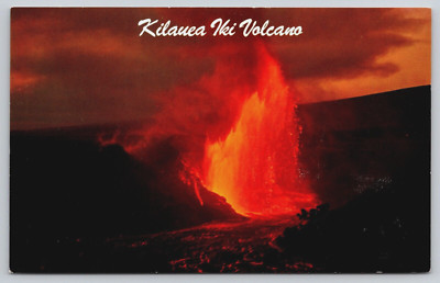 Hawaii Kilauea Iki Volcano National Park Eruption Lava Flow Vtg Postcard D12