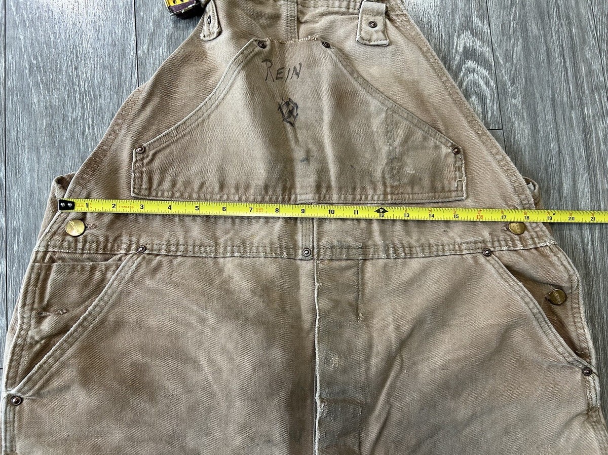 パンツ 70's Carhartt Duck Double Knee Overalls VTG 80s Carhartt Overalls Men Fit 36x27 Tan Double Knee Duck