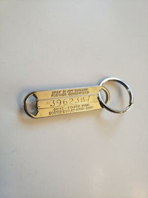 Vintage GMAC General Motors Postage Guaranteed Key chain Vintage GMAC General Motors Postage Guaranteed Key chain
