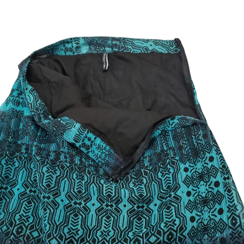 Falda para mujer KAS Design talla XS verde negra forrada geométrica cremallera lateral 42" de largo Foto 4 de 4