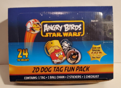STAR WARS ANGRY BIRDS 2D DOG TAG FUN PACK FULL RETAIL BOX JUST TOYS 2012 24 PKS