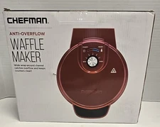 Chefman Anti-Overflow with Shade Selector  Belgian Waffle Maker in the Box  