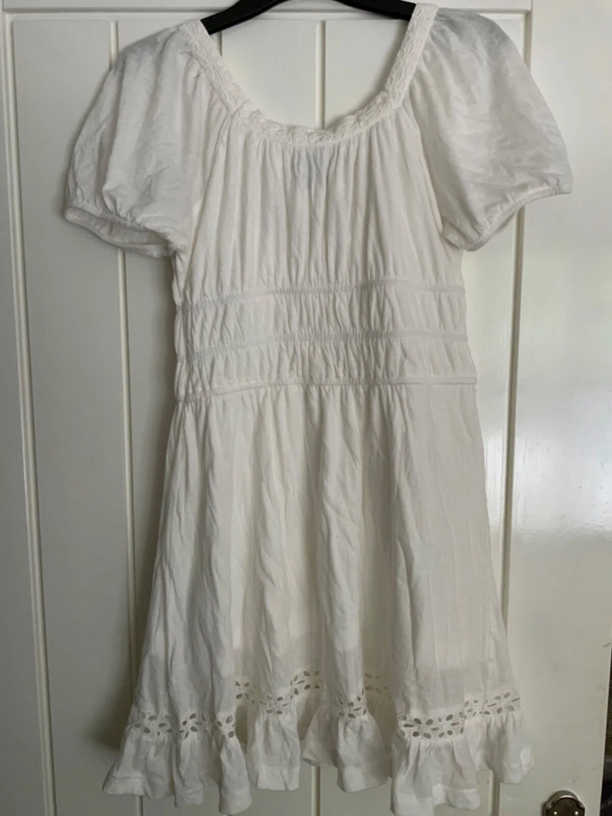 OFF WHITE Urban Outfitters Minidress Evie Prarie bianco sporco taglia XS nuovo senza etichette