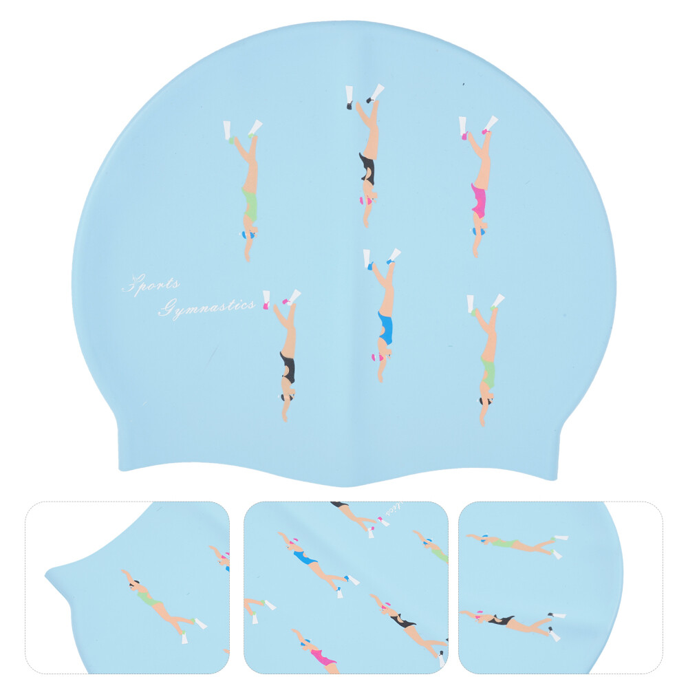 Swim Hat Flexible Swim Cap Women Men Silicone Swimming Hat Breathable