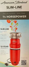 Slim Line 1.25HP Garbage Disposal Disposer American Standard Stainless Steel NEW