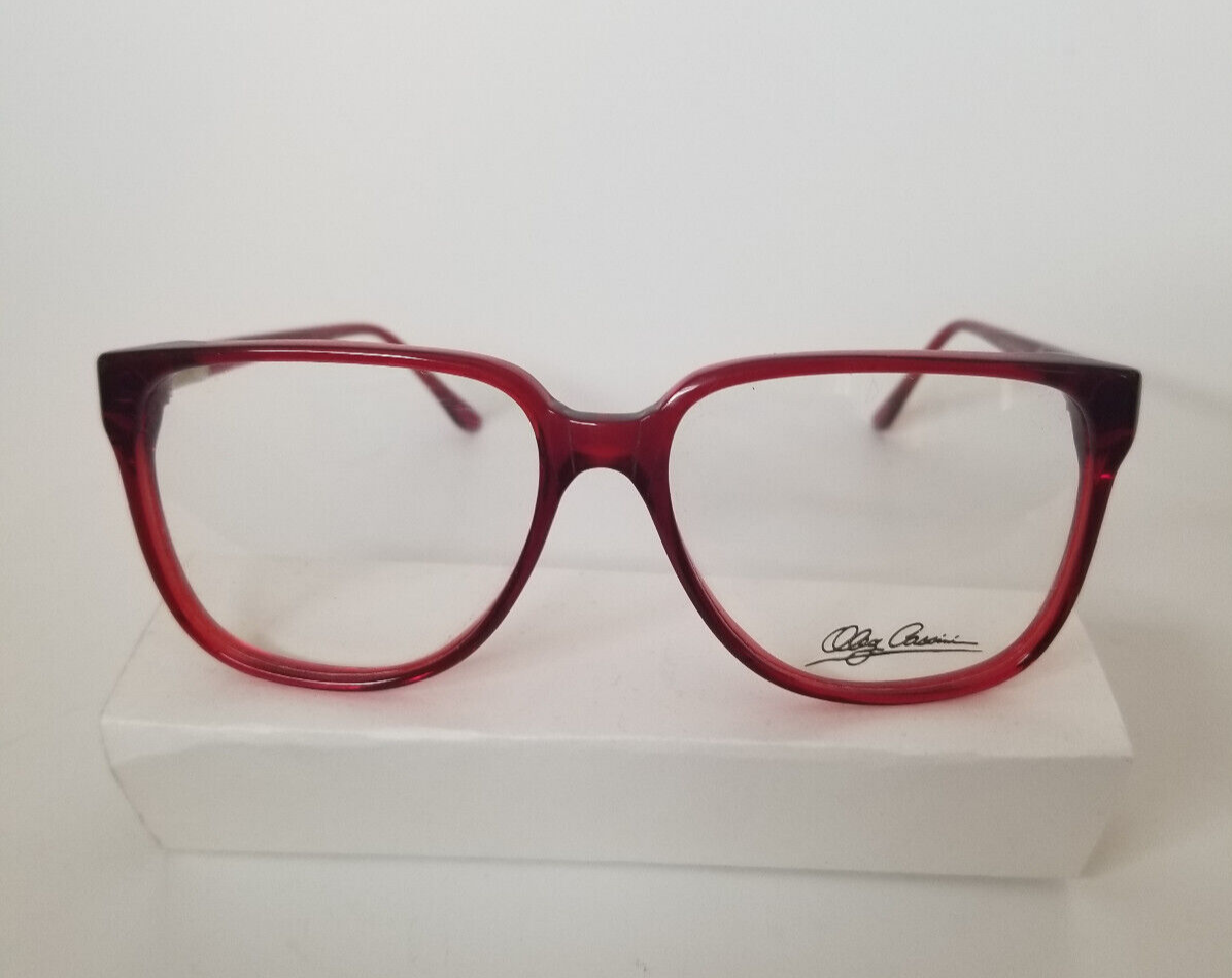 Vintage 1980’s Red Oleg Cassini Eyeglass Frames OC 854 Oversized Vintage Oleg Cassini Eyeglass Frames OC 854 59/16-137  main image 4