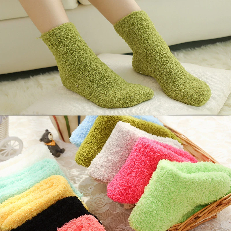 3-10 Pairs For Mens Womens Soft Cozy Fuzzy Socks Winter Home Warm Slipper Lot  - Image 3 of 4