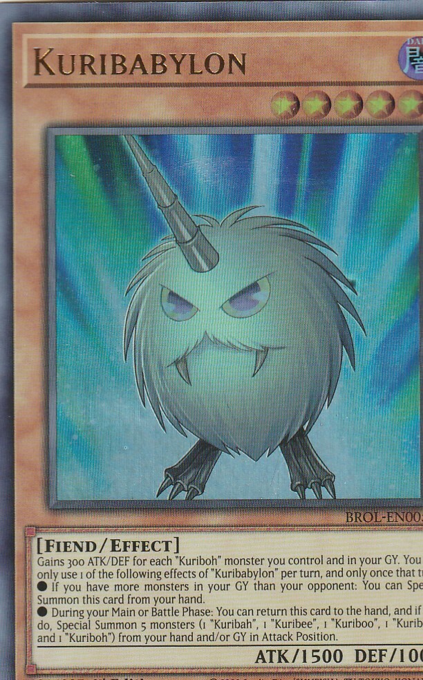 YUGIOH HOLO CARD KURIBABYLON BROL-EN005 1ST EDITION YUGIOH HOLO CARD KURIBABYLON BROL-EN005 1ST EDITION