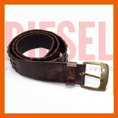 小物 DIESEL - design studs belt Diesel Men Old Model Leather Belt Studs 90S Grunge Y2K Punk