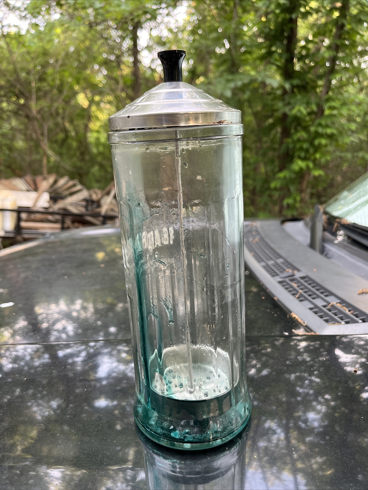 Barbicide Disinfectant Glass Jar Container King Research Inc Canada