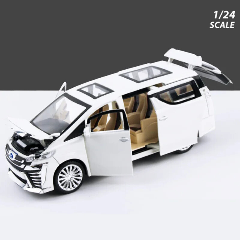 VELLFIRE ミニカーセット（未使用品） 1:24 Toyota VELLFIRE MPV Alloy Car Model Diecast Toy Vehicles