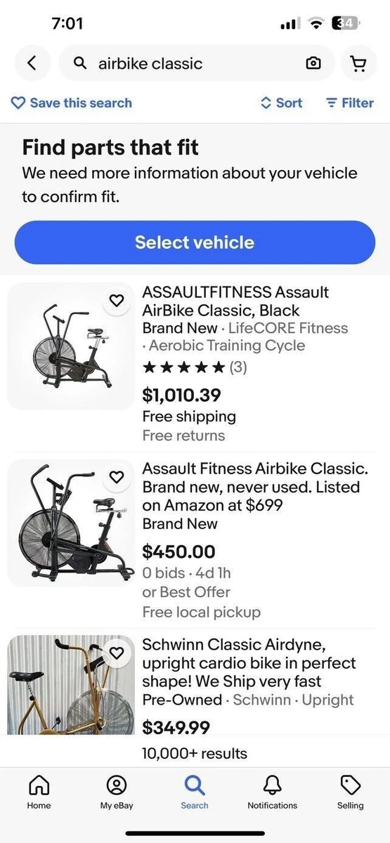 LifeCORE Fitness Assault Air Bike Trainer