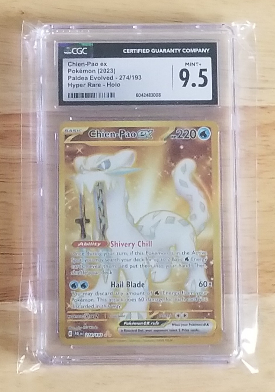 Pokemon tcg- Chien-Pao EX - Paldea Evolved (274/193) - CGC Grade 9.5