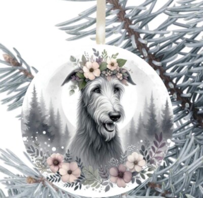 Irish Wolf Hound Hund Hängekugel Geschenk Deko Weihnachten