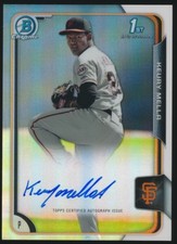 KEURY MELLA 2015 BOWMAN CHROME PROSPECT AUTOGRAPH REFRACTORS 498/499 *GIANTS*