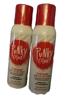 Punky Colour Temporary Hair Color. Cougar Red. 3.5oz 2pk Washes Out Free Ship!