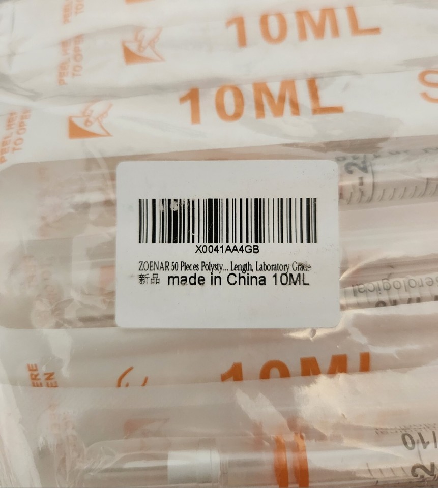 10ml Stripette Disposable Serological Pipette Bag of 50 eBay