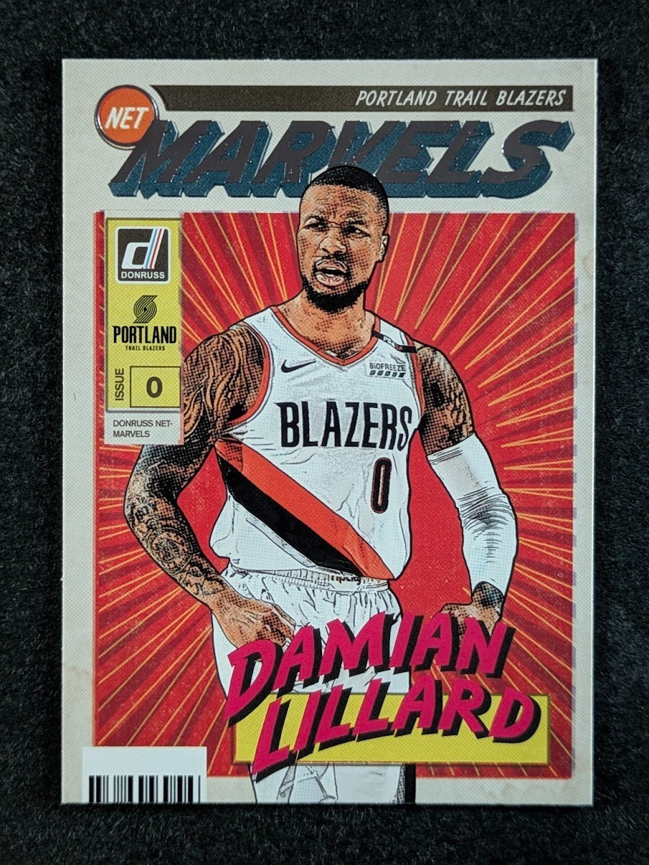2019-20 Panini Donruss DAMIAN LILLARD Net Marvels Insert Trail Blazers #8