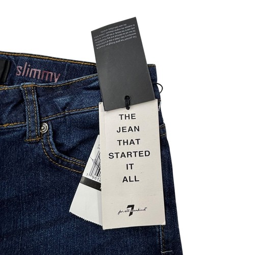 7 For All Mankind Girls Slimmy Straight Leg Adjustable Waist Jeans Size 14 NEW - Picture 10 of 24