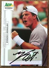 2013 Ace Authentic Grand Slam Autograph Evgeny Korolev #BA-EK1 Leaf Tennis Auto