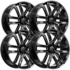 Set Of 4 Replica Td24 22x9 6x5.5 31mm Blackmilled Wheels Rims 22 Inch