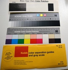 NEW Gray Scale Kodak Color Separation Guides and Gray Scale set 8 inch Size Q-13