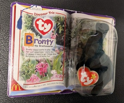 ty Beanie Baby - Bronty - The Brontosaurus - McDonald's Happy Meal OVP